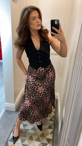 Rosè Leopard Skirt