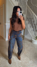 Load image into Gallery viewer, Velvet Jeans Brown Floral