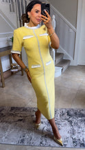 Load image into Gallery viewer, Lemon pearl &amp; diamond Trim Dress