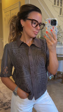 Load image into Gallery viewer, Brown Lace Blouse