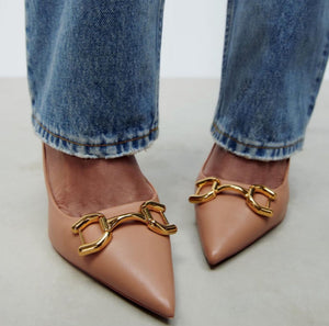 Nude Buckle Shoe