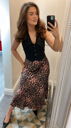 Rosè Leopard Skirt