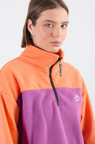Orange Two Tone Pink 1/4 zip