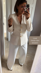 Barley gold button blazer