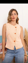 Load image into Gallery viewer, Peach Cotton Waistcoat