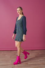 Load image into Gallery viewer, Tweed effect square neck dress