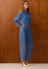 Load image into Gallery viewer, Stretch Denim Jumpsuit