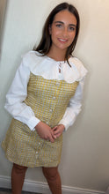 Load image into Gallery viewer, Mustard Pearl Tweedie Dress