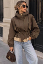 Load image into Gallery viewer, Pre order for Friday 9th Brown Jacket Gold Detaling