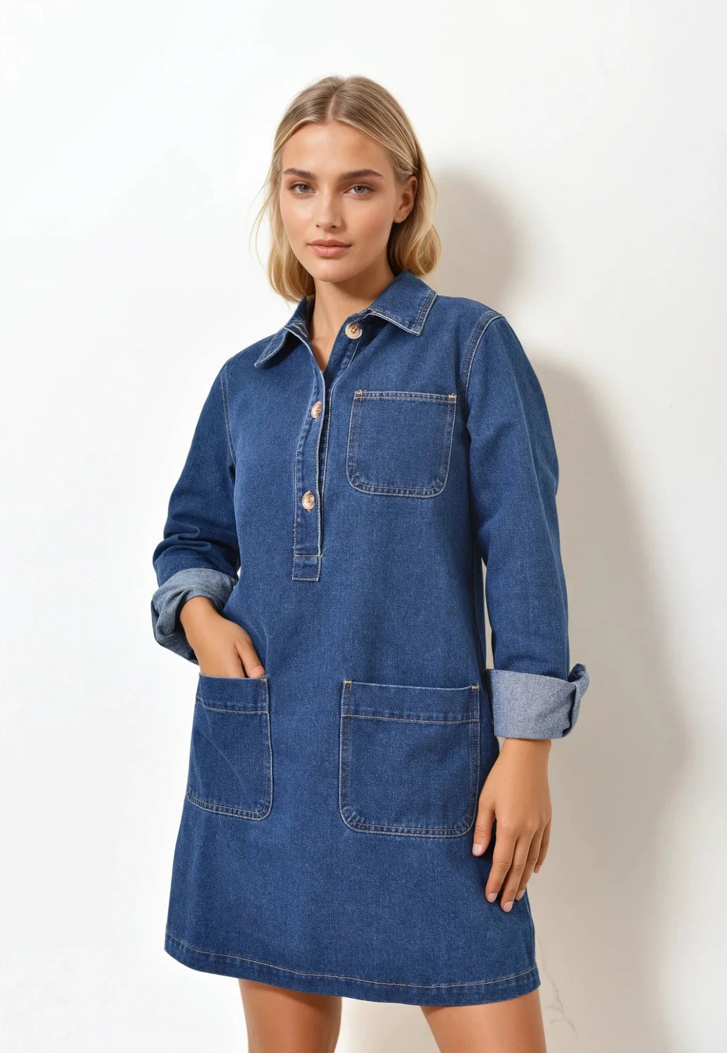 Darker Denim 100% Cotton Dress