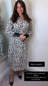 Leopard Black Collar Dress