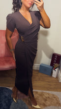 Load image into Gallery viewer, Brown Midimax dress