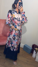 Load image into Gallery viewer, Black based floral collar &amp; cuffed