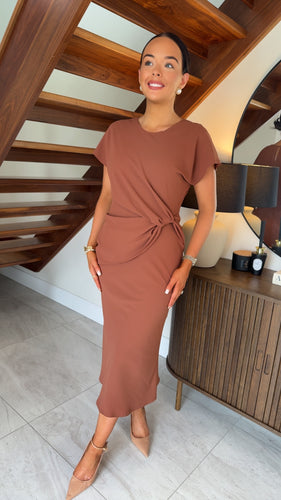 Tan Midi Dress