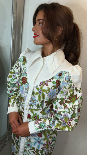 Collared Floral Midi Dress