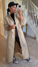 Load image into Gallery viewer, Camel Hooded Maxi Trench