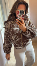 Load image into Gallery viewer, Brown Embroidered Bomber