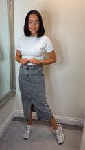Load image into Gallery viewer, Grey Midi Skirt