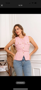 Pink Tweedie Waistcoat