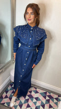 Load image into Gallery viewer, Denim Pearl Dress