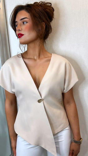 Camel Gold Button Top