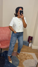Load image into Gallery viewer, Whiteish Cream Cropped Blazer