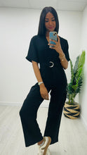 Load image into Gallery viewer, Black Belted Jumpsuit