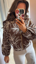 Load image into Gallery viewer, Brown Embroidered Bomber