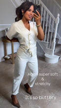 Load image into Gallery viewer, Cream super soft stretch jumpsuit