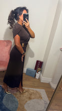 Load image into Gallery viewer, Brown Midimax dress