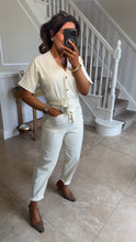 Load image into Gallery viewer, Cream super soft stretch jumpsuit