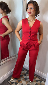 Red 2 piece suit