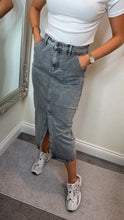 Load image into Gallery viewer, Grey Midi Skirt