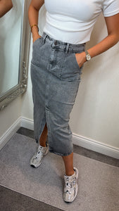 Grey Midi Skirt