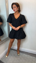 Load image into Gallery viewer, Black puff ball dress