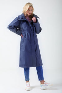 Navy Rain Mac