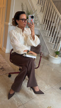 Load image into Gallery viewer, Cream textured stitch blouse