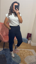 Load image into Gallery viewer, Navy Barrel Pants