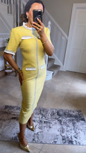 Load image into Gallery viewer, Lemon pearl &amp; diamond Trim Dress