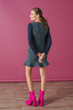 Load image into Gallery viewer, Tweed effect square neck dress