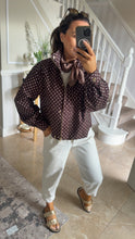Load image into Gallery viewer, Pre Order - 23rd June - Brown polka jacket