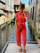 Load image into Gallery viewer, Coral Jumpsuit 100% cotton