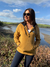 Load image into Gallery viewer, Mustard Hoodie 1/4 Zip