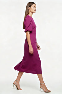 Magenta Midi Dress