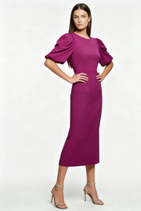 Magenta Midi Dress