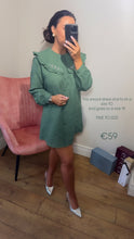 Load image into Gallery viewer, Green smock dress