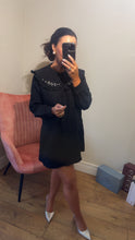 Load image into Gallery viewer, Black smock dress