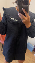 Load image into Gallery viewer, Black smock dress