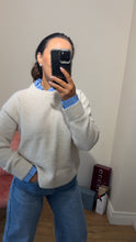 Load image into Gallery viewer, Cream collar &amp; cuffee knit