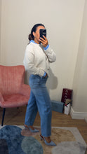 Load image into Gallery viewer, Cream collar &amp; cuffee knit